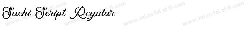 Sachi Script Regular字体转换